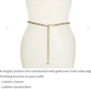 For @johnjessy5866 COPY - TORY BURCH LEATHER AND CHAIN BELT (NWT)